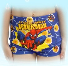2015 New Summer Trunks Cartoon Baby Kid Child Boy Swimming Spiderman cartoons Costume T04