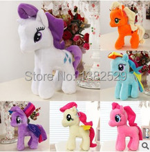 25cm new Rainbow MLP little horse plush toys Cartoon Animals Baby Toy for Children Gifts Wedding Gifts toys 6pcs/lot