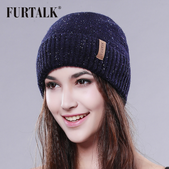 FURTALK wool hat warm winter women hat fashion hat for winter brand beanie hat