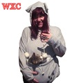 Cat Lovers Hoodies With Cat Cuddle Pouch Women s Sweatshirts Japanese Kawaii Clothes Hooded Hoodies With