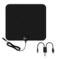 PICTEK 75Ohm Indoor HDTV 50 Miles Range Amplified Antenna With Detachable Signal Booster 10 Feet Cable