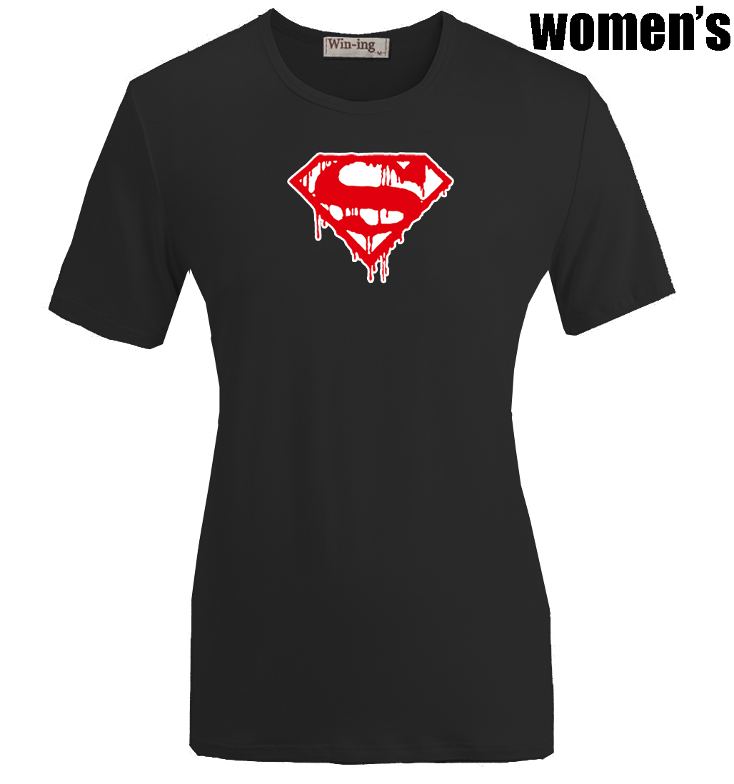 Melting Superman Marvel Superhero Gym Bodybuilding Fitness Printed Casual Short Sleeves T Shirt Women s Girl