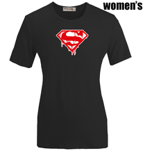Melting Superman Marvel Superhero Gym Bodybuilding Fitness Printed Casual Short Sleeves T-Shirt Women’s Girl’s Graphic Tees