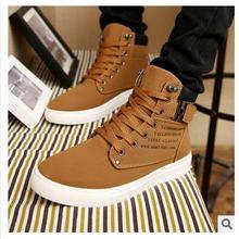 2014 Hot Men Shoes Sapatos Tenis Masculino Male Fashion Spring Autumn Leather Shoe For Men Casual High Top Shoes Canvas Sneakers