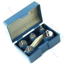 A96 Free Shipping 5 pcs 50g 20g 10g 5g Grams Precision Chrome Calibration Scale Weight Set Kit New