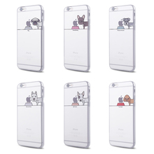 Cute Pet Dog Eat food Phone Case For Apple Iphone 6 6s 4.7 Cover For Iphone6 Plus Samoyed husky Soft Silicone Rubber Cover