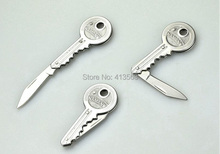 1Piece Mini Key Knife Fold Key Pocket Knife Key Chain Knife Peeler Portable Camping Key Ring Knife Tool