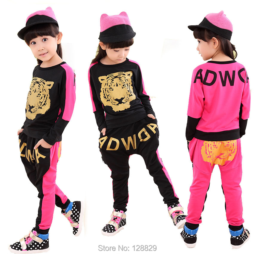 Male female child spring and autumn personality child sports set big harem pants Male female child spring and autumn personality child sports set big harem pants