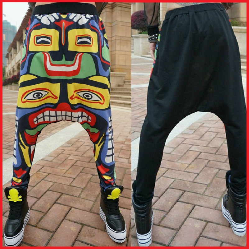 Aliexpress.com Buy 1026 Men Harem Pants Hip Hop Saruel Swag Sarouel Moleton Calca Pantalon Men Low Drop Crotch from Reliable pants stripe suppliers on