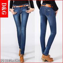 2016 New jeans woman;denim pants medium waist blue slim elastic skinny Jeans woman narrow feet Denim trousers