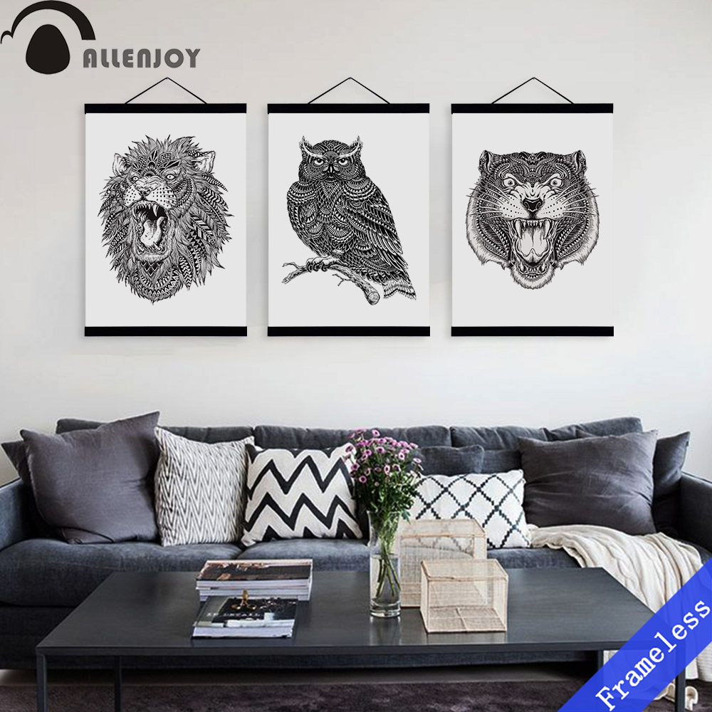Hoge kwaliteit groothandel black white frame art van chinese black ...