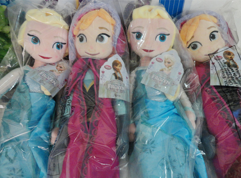 EMS - AU NZD 50CM Free Shipping NEW Original Frozen Anna Elsa Plush Doll Toys Elsa Anna Stuffed Doll 30pcs/lot Factory Wholesale