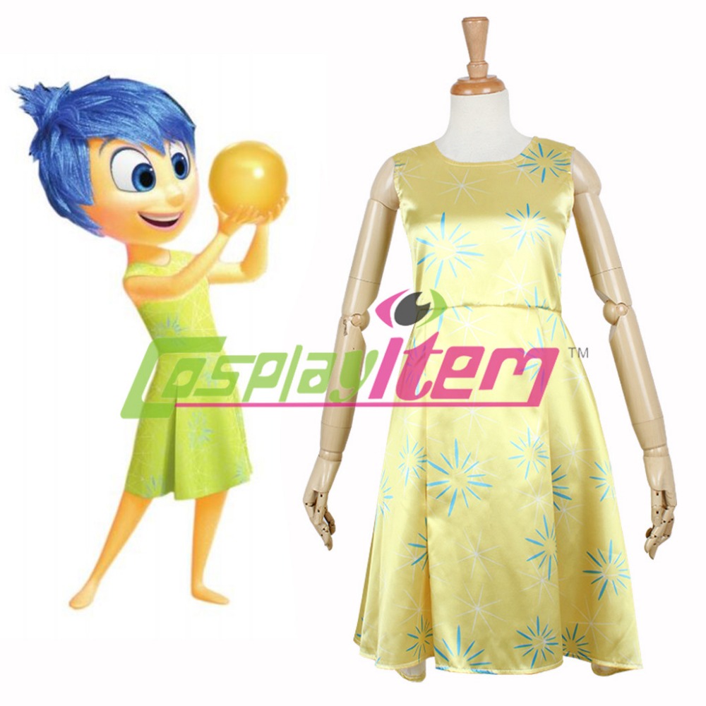 Inside Out Emotion Joy dress cospaly costume for adults Joy dress Customi.....