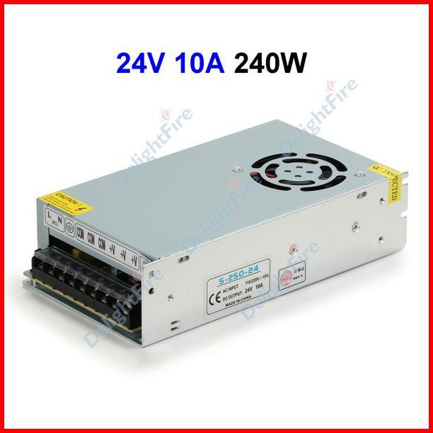 ( 5 pcs/lot ) AC110/220V To DC24V 10A 240W Switching Power Supply Transformer For LED Strip LED Controller LED Display Wholesale