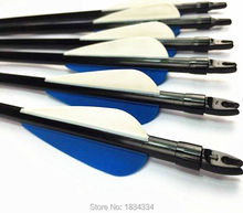 6Pcs High quality completed fiber glass arrow archery shooting TPU feather for bow 30 inch hunting