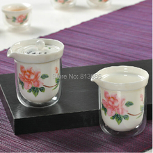 Double Layer Heat resistant Glass Teapot Tea Cup Set Coffee Tea Sets