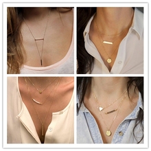 Blue Kiss Hot Fashion Gold Plated Fatima Hand 3 Layer Chain Bar Necklace Beads and Long Strip Pendant Necklaces Jewelry