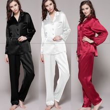 Womens Silk Satin Pajamas Set Pajama Pyjamas Set Sleepwear Loungewear S,M, L, XL, 2XL, 3XL Plus Solid__Fit All Seasons