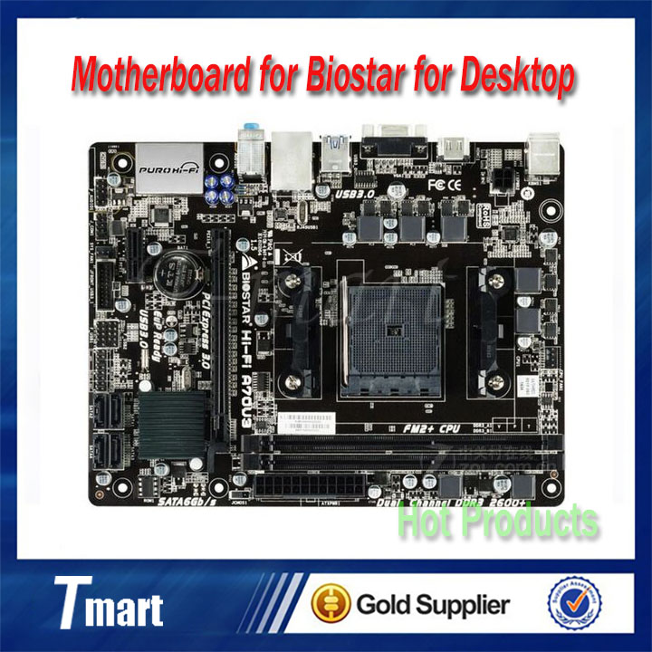 Фотография Cheap shipping for Biostar A70U3 motherboard for desktop for A70M for AMD A10 A8 A6 A4 E2 Athlon II X4 for FM2 FM2+ for DDR3