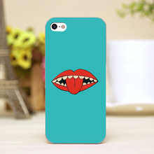 pz0034-10 sexy red lip Design cellphone transparent cover cases for iphone 4 5 5c 5s 6 6plus Hard Shell