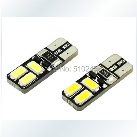 30 pcs/lot     t10 194 w5w canbus 6 smd 5630 5730     