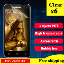 Ultra Clear Screen Protector For Lenovo A8 Protective Phone Film A806 A808T With Retail Package 6PCS/lot