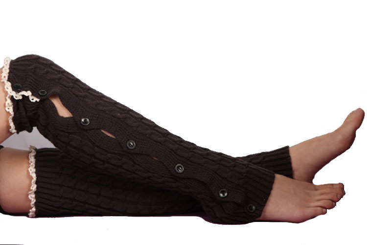 Retail-button-down-lace-trim-women-fashion-leg-warmers-knit-cable-boot-socks-5-colors-Free (4)