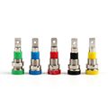 5Pcs 4mm Copper Terminal Connector Banana Socket Jack Binding Post Screw Nut Plug Test Probe 5Color