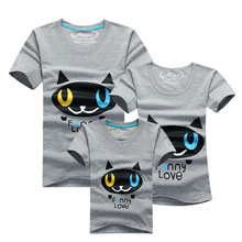 Family Matching Clothes 2016 Quality Couple T Shirt Female Male 4xl Summer Short Sleeves Dad Mom T-Shirts Family Cartoon Outfits