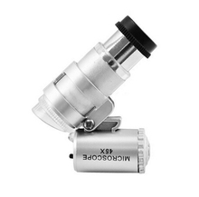 1 unids Mini 45X bolsillo joyero microscopio lupa de la lupa con luz LED con caja al por menor envío gratis