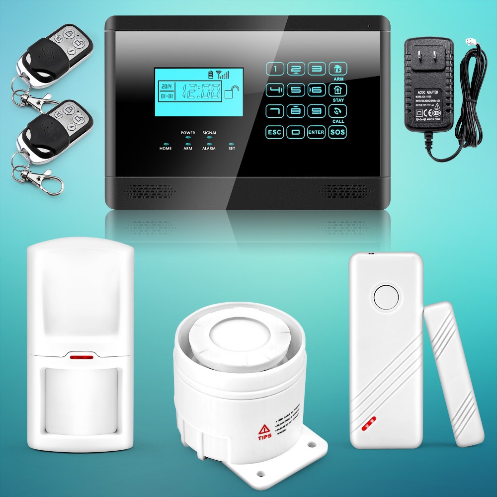 LCD Security Wireless GSM Alarm Autodial House Office Burglar Intruder Alarm System,free shipping!