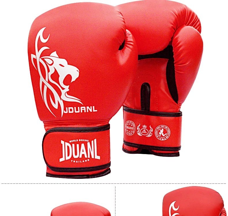 2015 New Male Female 10 oz PU Muay Thai Boxing Gloves Sanda Kungfu Wushu Women Men Fighting Sandbag Training luvas boxeo Guantes