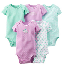 5 pcs pack Original Carters Baby Boys and Girls Bodysuits Summer Autumn 100 Cotton Diaper Bodysuit