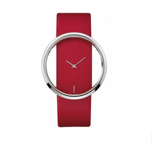 2015 Charming New arrivla Women Leather Transparent Dial Succinct Sport Quartz Watch Gift Wristwatch For Women
