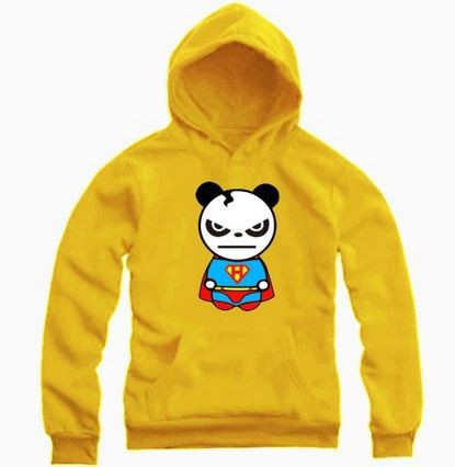 panda hoodie yellow