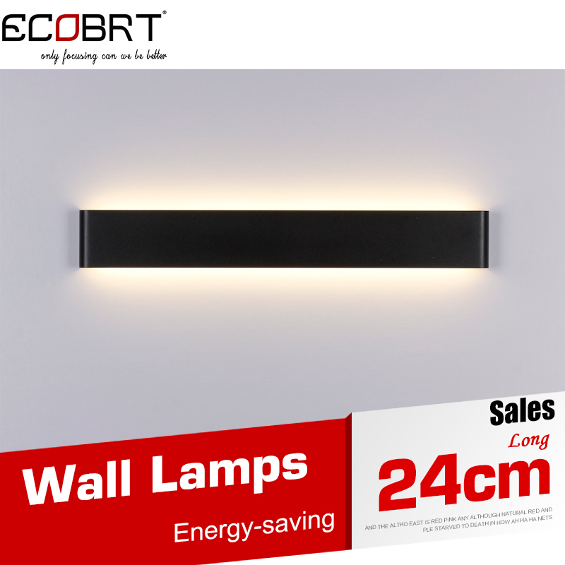 Modern 6W Indoor Wall Lamps 24cm Long Aluminum LED in Foyer as Decoration Sconces Bedroom Light Black & White Color90-260V ac