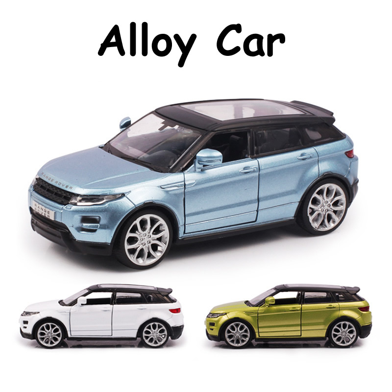 Car Alloy Model SUV 1:35 For Land Rover Evoque Diecast Toys Vehicle Collection Sound&Light Kid Gifts Supercar Mode FSWOB