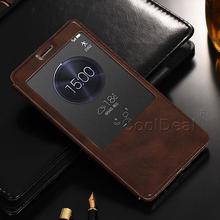 High Quality Smart Flip PU Leather Cover Cases For Mobile Phone Huawei Ascend Mate 8 Mate8 Case with View Window Stand Function