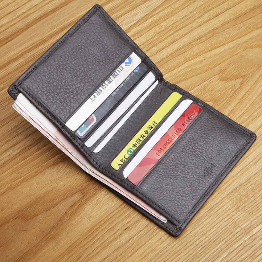 0 : Buy LAN genuine leather men&#39;s wallet multi holders slim wallet handmade small ...