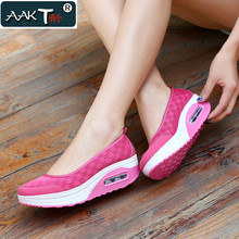 AAKT 2016 Spring Summer Women Platform Shoes Women Breathable Air Mesh Jogging Shoes Fashion Casual Sandals