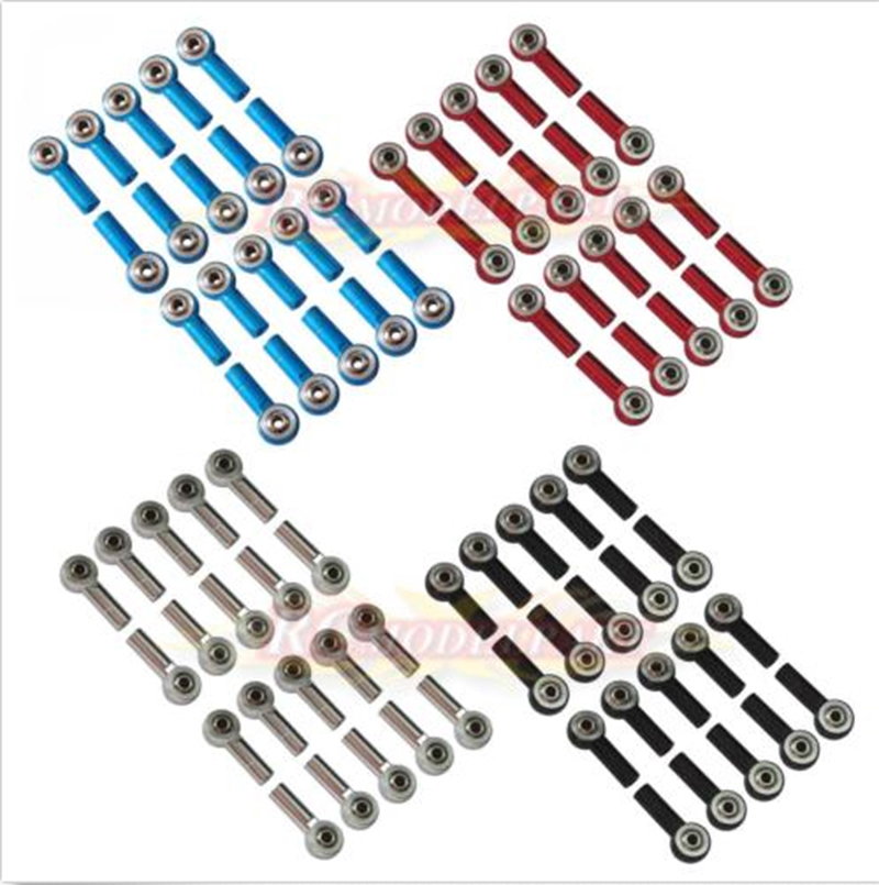 Pack of 20pcs Hobbypower Aluminum M3 Link Rod End Ball Joint CW CCW for 1//10 RC Car Crawler Buggy Silver