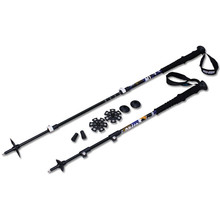 2pcs lot 1 pair 7075 Aluminum Hiking Stick Nordic Walking Stick Outdoor Telescopic Handle Climbing Equipment