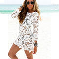 Rochet Beach Cover Up Stylish Floral Sexy Beach Tunic Women Bikini Cover ups Beachwear Swimsuit Cover
