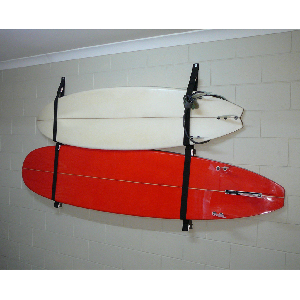 hanging surfboards in garage