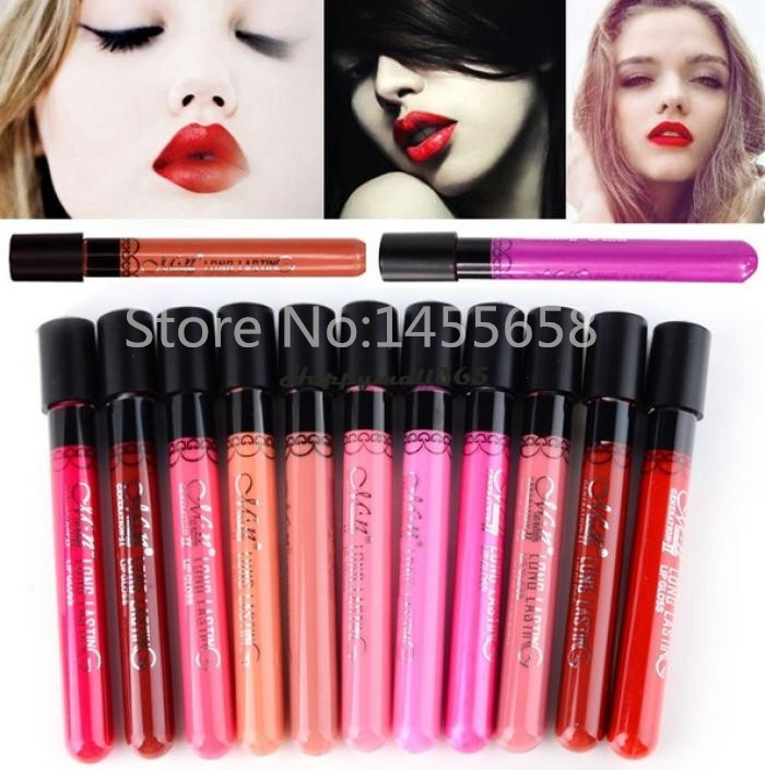 2015 Women Ladies Arrival Waterproof Elegant Color Lipstick Matte Smooth Lip Stick Lipgloss Long Lasting Sweet Girl Lip Makeup