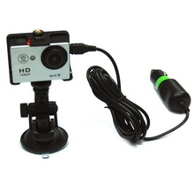 New Hot 2015 SJ4000 DC5V 1000mA Car Charger + Car Suction Cup Mount for sport action camera /SJ5000/sj4000