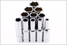 11PCS 1 4 Drive Deep Socket Set CRV Hand Tools 6 Point Free shipping