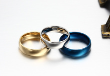 Promotion 18K gold plated ring wedding rings for men women stainless steel couple jewelry wholesale