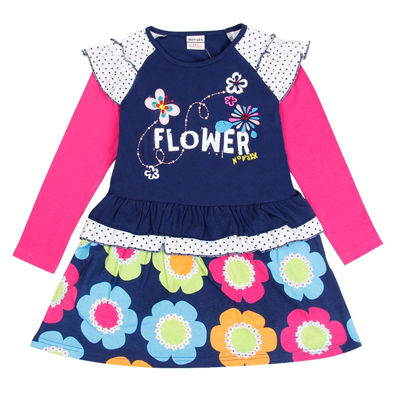 new arrival children's clothing girl dress letters printed casual dresses girls clothes kids clothes girl in spring/autumn H6691