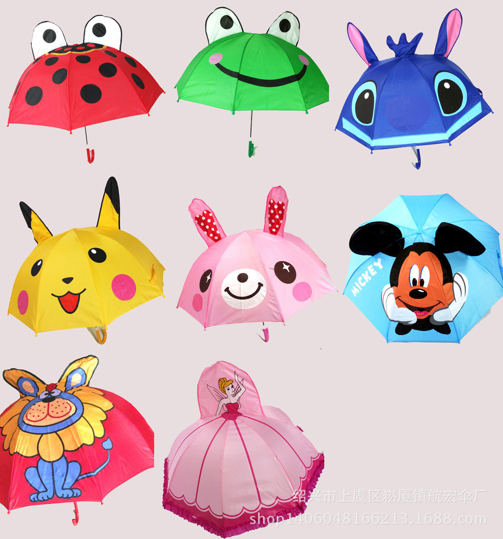2016 New Children umbrella Cartoon Animal Cute Ear Umbrella RAIN Sunny KIDS Umbrella Girls Umbrella